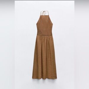 Zara Brown Midi Dress